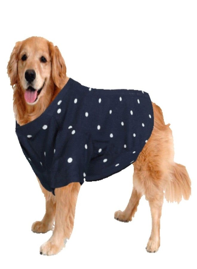 Sage Square Funky Soft Material Dog Shirt | Cool/Funky Print Pet | Soft Light Weight | Comfortable & Breathable Dog Clothing | Trendy Vest Outfit (XSmall - 12 inch) (Polka Blue) - Image 1